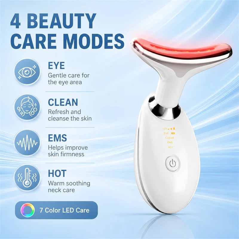 Neck Facial Lifting Device Skin Tightening anti Wrinkle EMS Microcurrent Face Neck Massager Double Chin Remover Beauty Device