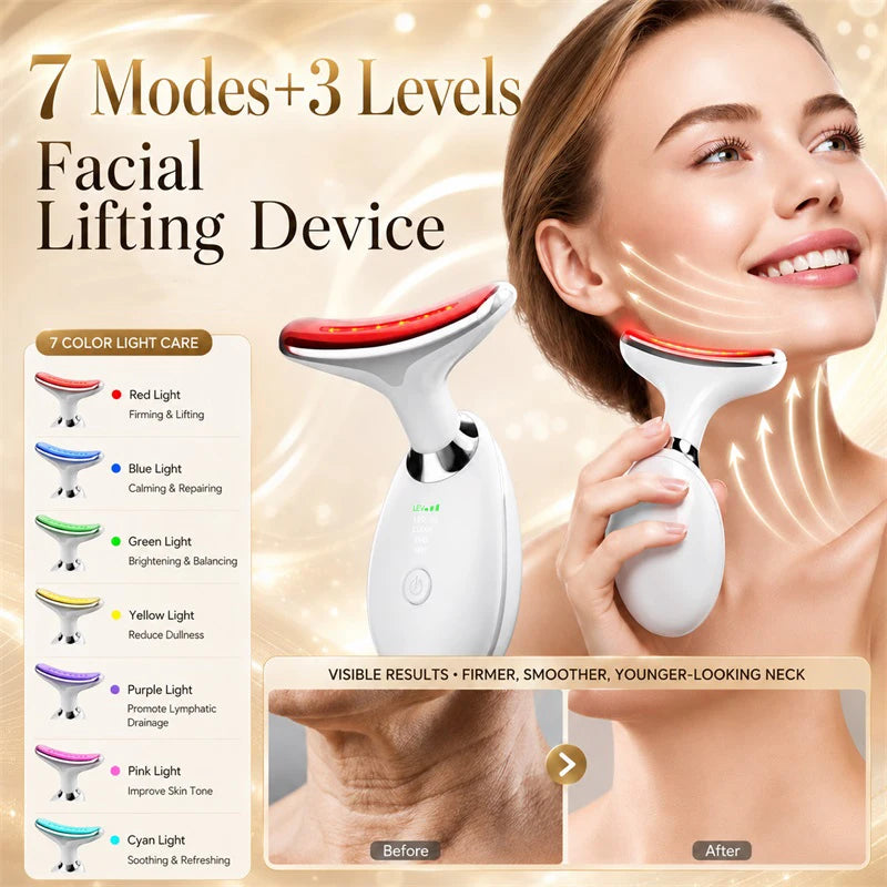 Neck Facial Lifting Device Skin Tightening anti Wrinkle EMS Microcurrent Face Neck Massager Double Chin Remover Beauty Device