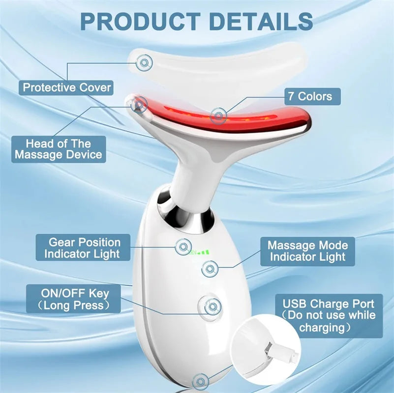 Neck Facial Lifting Device Skin Tightening anti Wrinkle EMS Microcurrent Face Neck Massager Double Chin Remover Beauty Device